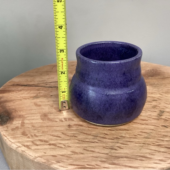 🔵 Beautiful Handmade Ceramic Piece in Deep Blue Colors by “LR” - Many Uses - Picture 10 of 11